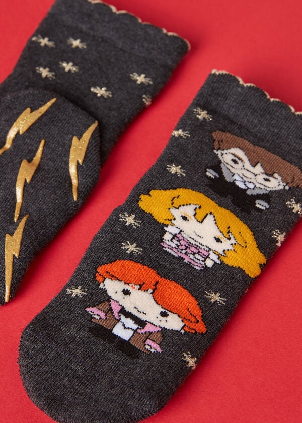 Calcetines Calzedonia Harry Potter Christmas Non-Slip Corta Niños Marrones | CL3107WY
