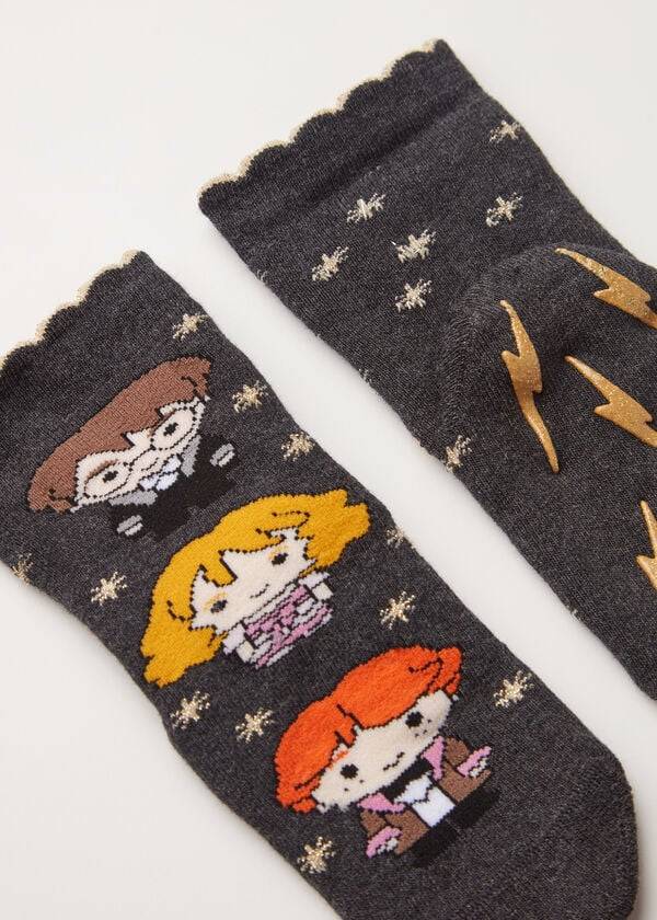 Calcetines Calzedonia Harry Potter Christmas Non-Slip Corta Niños Marrones | CL3181NB