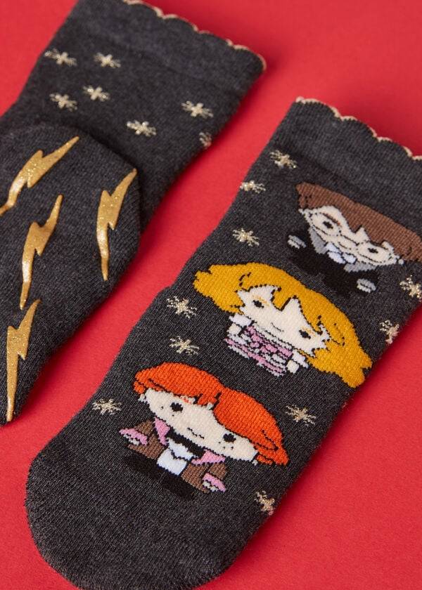 Calcetines Calzedonia Harry Potter Christmas Non-Slip Corta Niños Marrones | CL3181NB