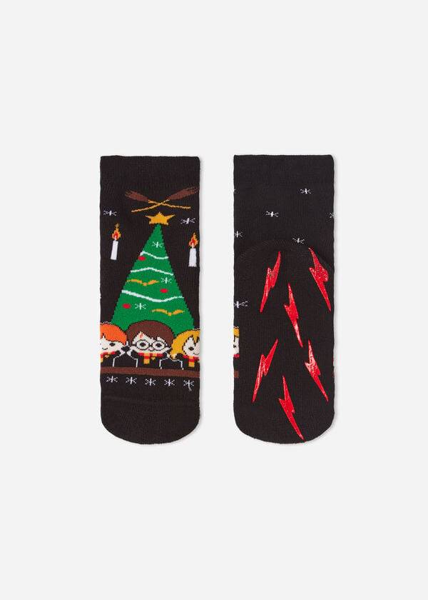 Calcetines Calzedonia Harry Potter Christmas Non-Slip Corta Niños Negras | CL3182BC