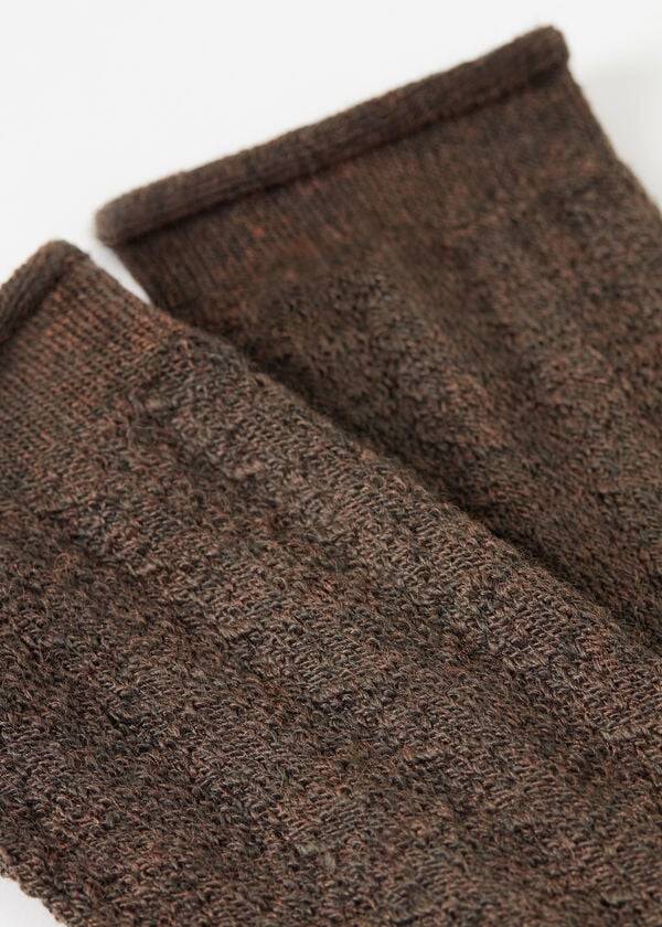 Calcetines Calzedonia Knee High with Open Knit Lana Long Mujer Marrones | CL2242OR