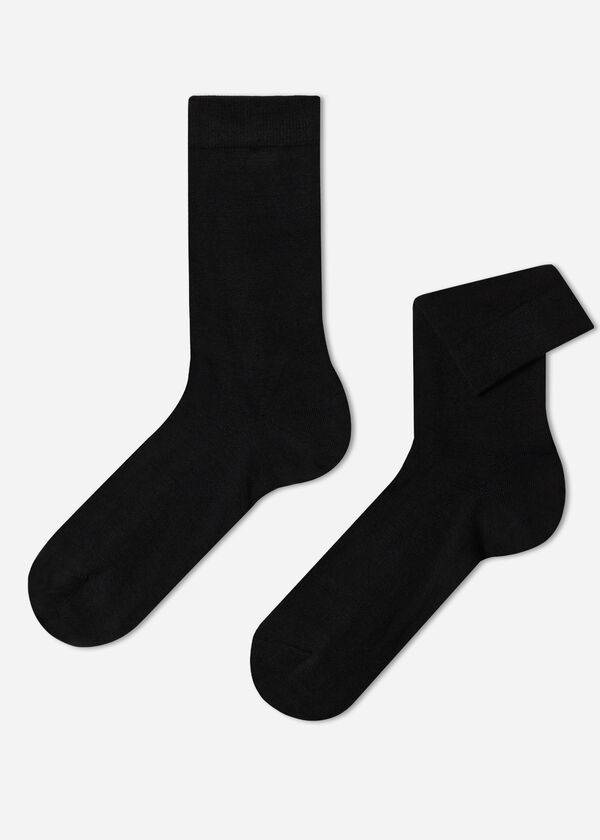 Calcetines Calzedonia Lana and Algodon Crew Hombre Negras | CL2802VD