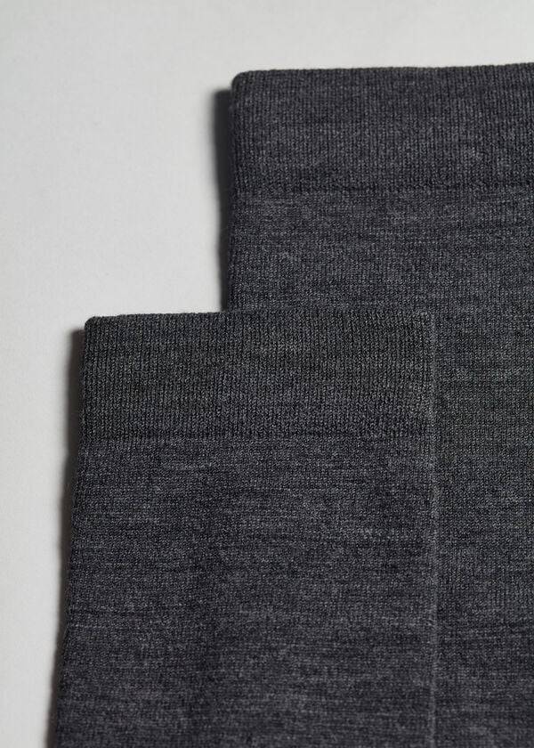 Calcetines Calzedonia Lana and Algodon Long Hombre Gris | CL2758CE