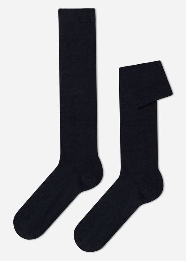 Calcetines Calzedonia Lana and Algodon Long Hombre Azules | CL2759XF