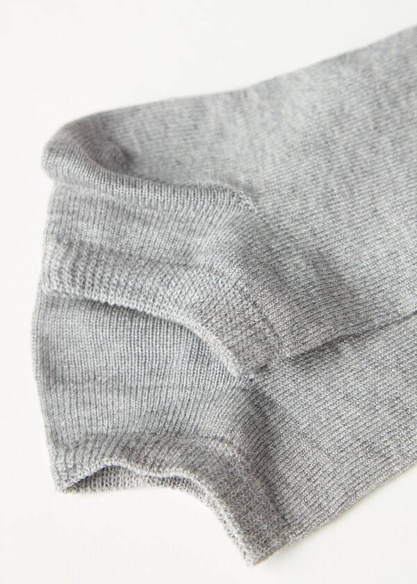 Calcetines Calzedonia Light Algodon Ankle Corta Niños Gris | CL3115ZG