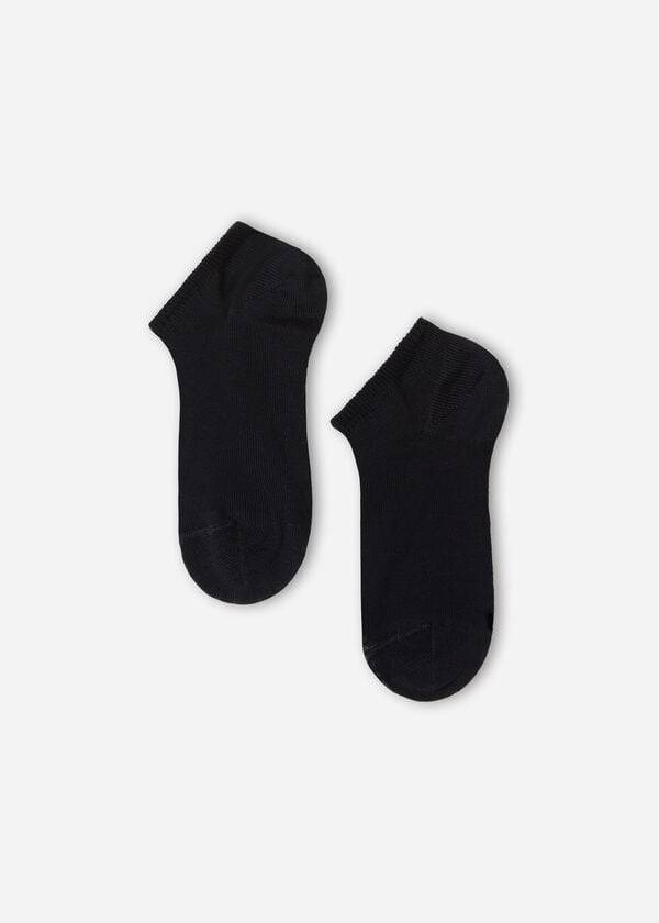 Calcetines Calzedonia Light Algodon Ankle Corta Niños Azules | CL3116LH