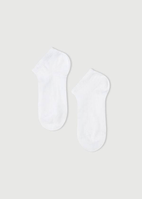 Calcetines Calzedonia Light Algodon Ankle Corta Niños Blancas | CL3188KI
