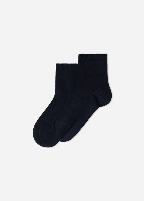 Calcetines Calzedonia Light Algodon Corta Niños Azul Marino | CL3109MA