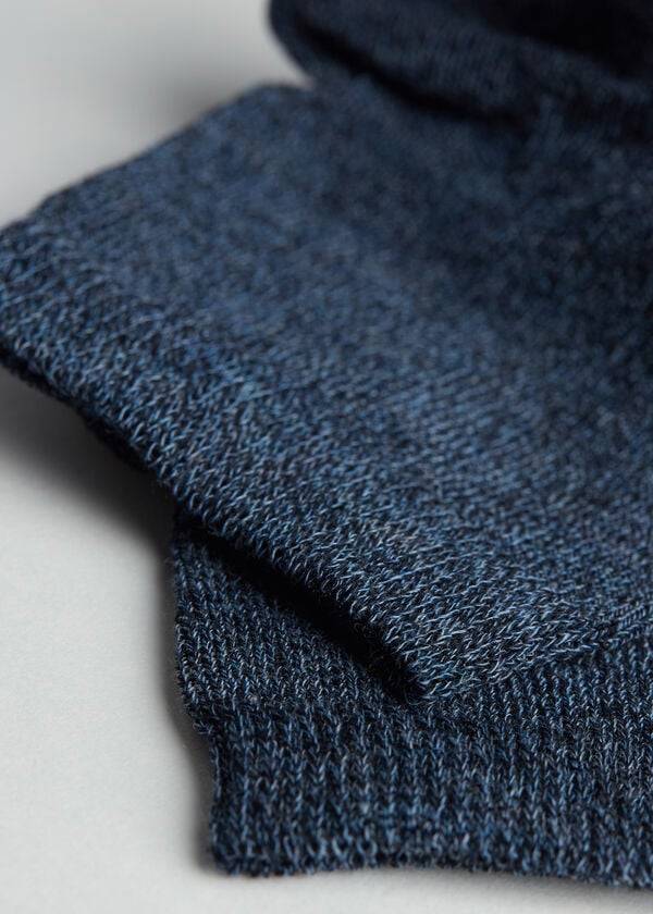 Calcetines Calzedonia Light Algodon Corta Niños Azules | CL3184CE