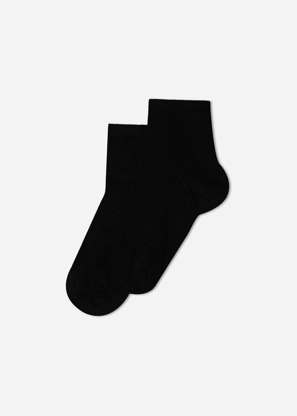 Calcetines Calzedonia Light Algodon Corta Niños Negras | CL3185XF