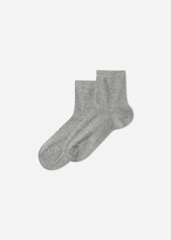 Calcetines Calzedonia Light Algodon Corta Niños Gris | CL3186ZG