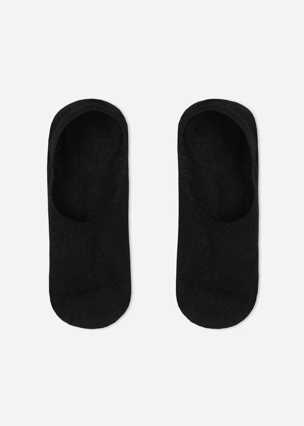Calcetines Calzedonia Linen and Viscose Invisible Mujer Negras | CL2217PQ