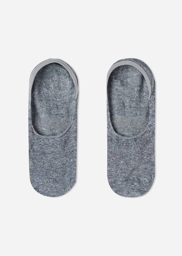 Calcetines Calzedonia Linen and Viscose Invisible Mujer Azules | CL2218AP