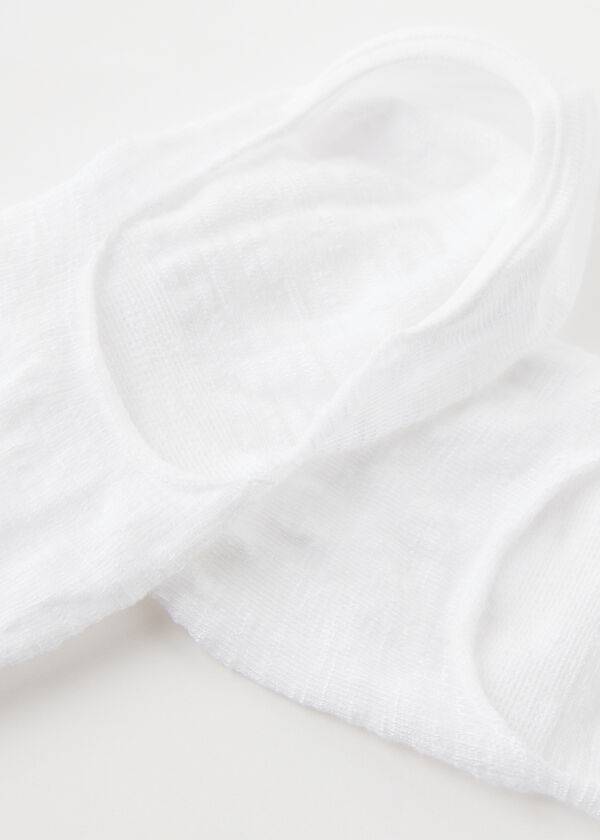 Calcetines Calzedonia Linen and Viscose Invisible Mujer Blancas | CL2219SO