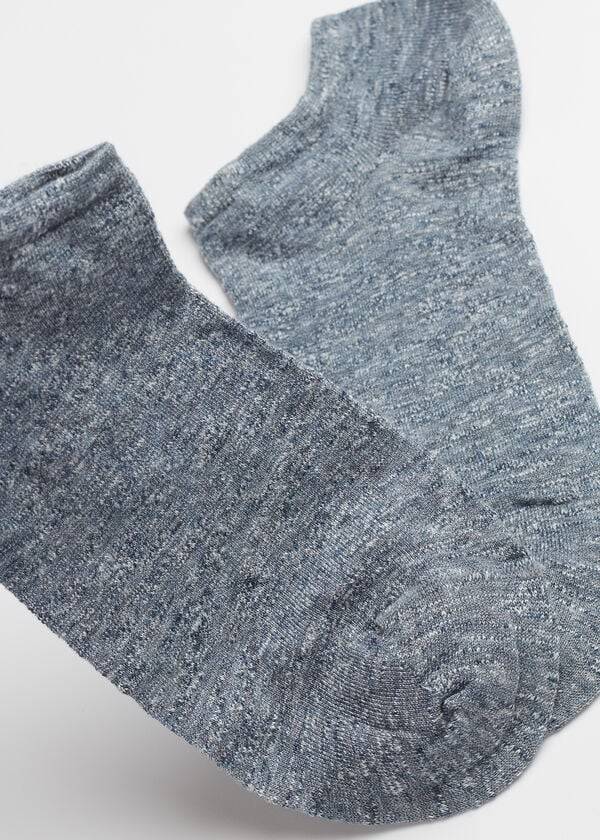 Calcetines Calzedonia Linen and Viscose No-show Mujer Azules | CL2294OR