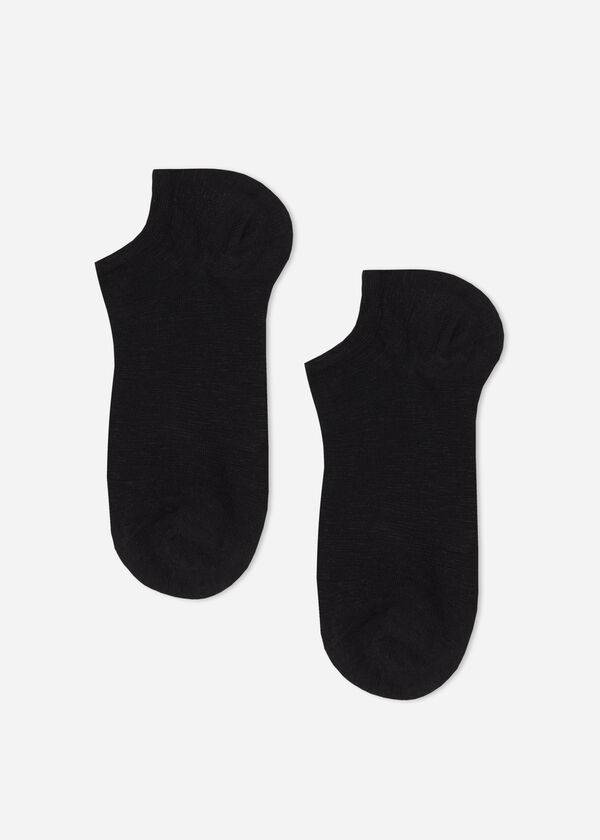 Calcetines Calzedonia Linen and Viscose No-show Mujer Negras | CL2296AP