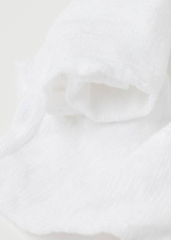 Calcetines Calzedonia Linen and Viscose No-show Mujer Blancas | CL2297SO
