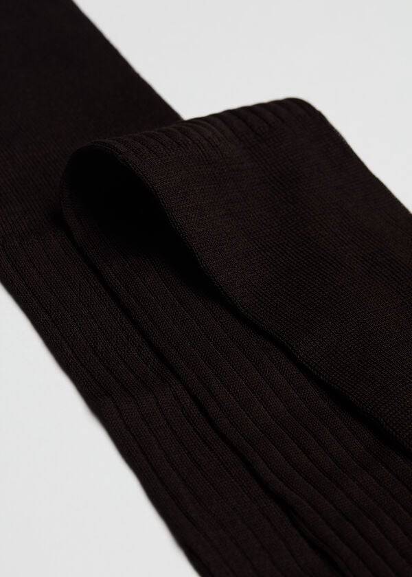 Calcetines Calzedonia Lisle Thread Acanalado Long Hombre Marrones | CL2757VD