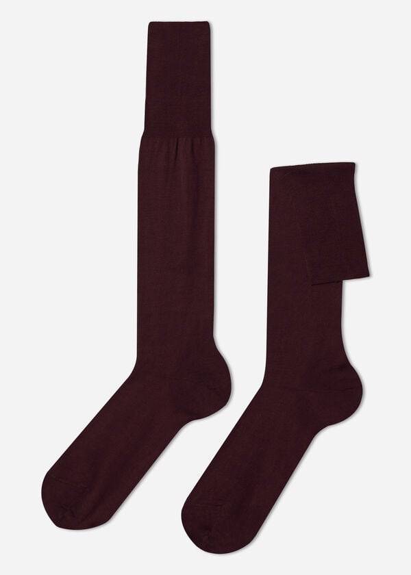Calcetines Calzedonia Lisle Thread Long Hombre Burdeos | CL2761LH