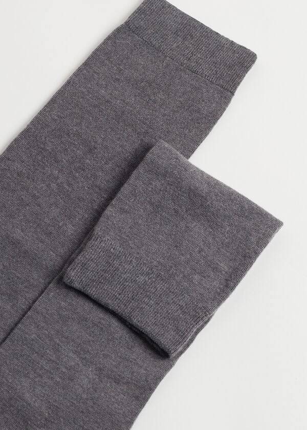 Calcetines Calzedonia Long with Cashmere Mujer Gris | CL2250JJ