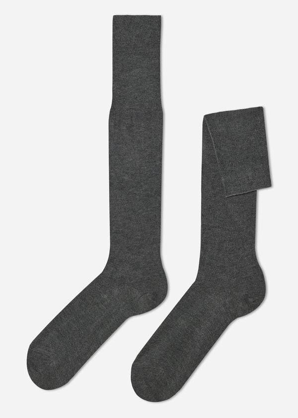 Calcetines Calzedonia Long with Cashmere Hombre Gris | CL2785FM