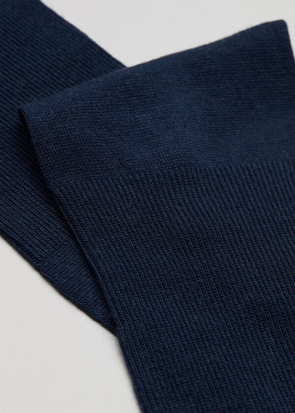 Calcetines Calzedonia Long with Cashmere Hombre Azul Marino | CL2786DN