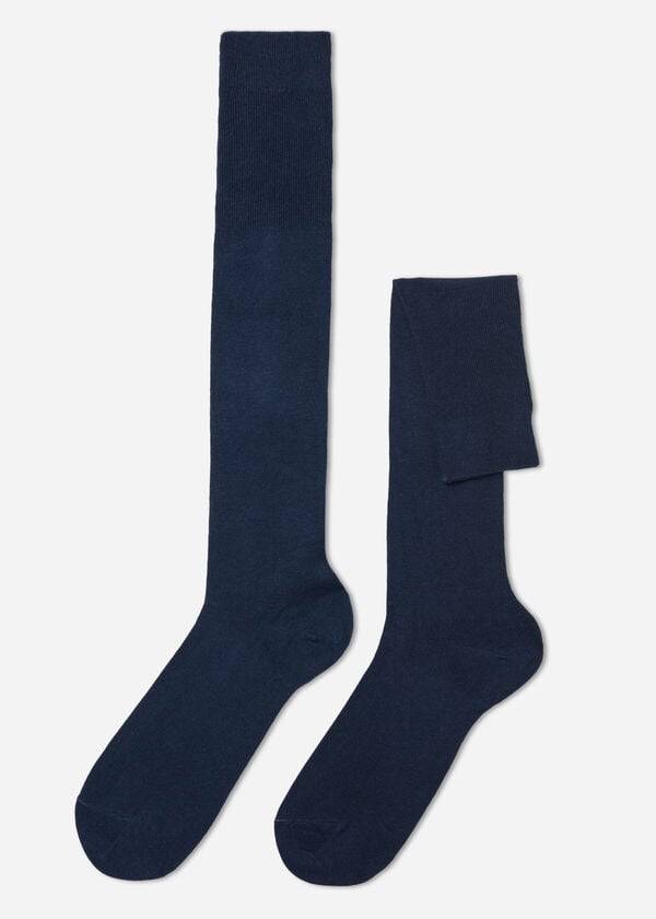 Calcetines Calzedonia Long with Cashmere Hombre Azul Marino | CL2786DN