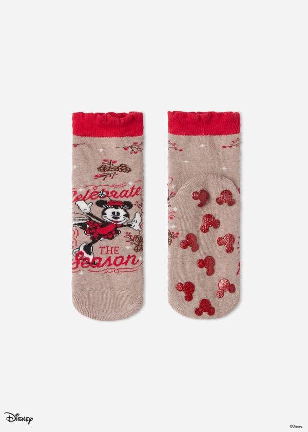 Calcetines Calzedonia Non-slip Disney Minnie Mouse Christmas Corta Niños Marrones | CL3117KI