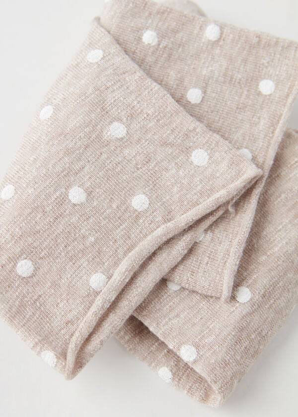 Calcetines Calzedonia Polka Dot Motif Corta with Linen Mujer Beige | CL2466HK