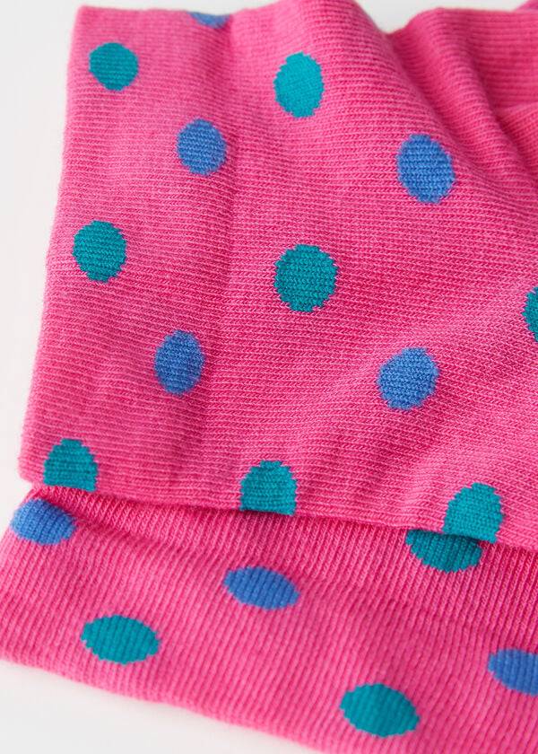 Calcetines Calzedonia Polka Dot Pattern Corta Mujer Rosas | CL2470SO