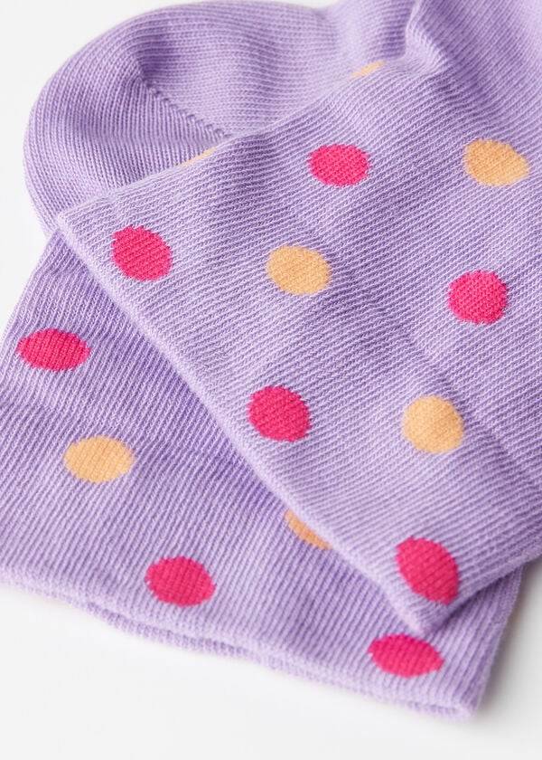 Calcetines Calzedonia Polka Dot Pattern Corta Mujer Moradas | CL2472PQ