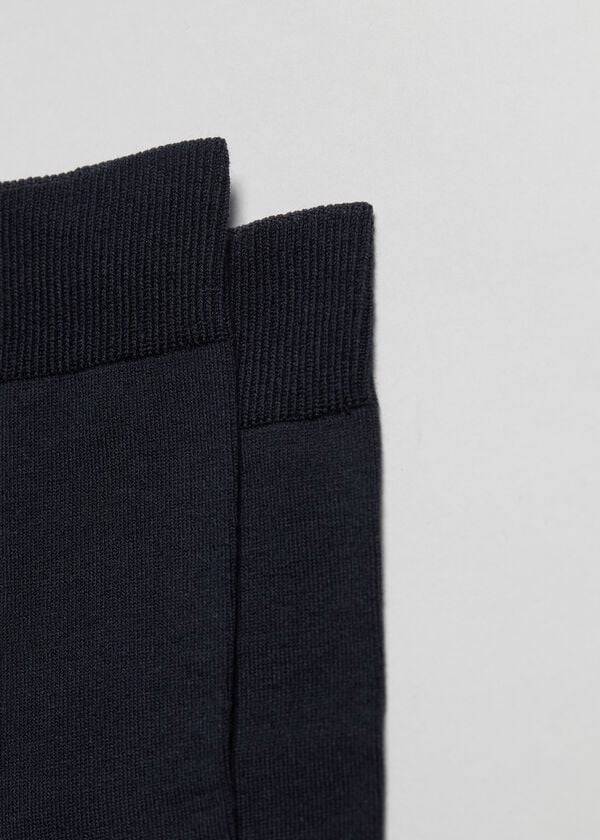 Calcetines Calzedonia Stretch Algodon Crew Hombre Azules | CL2815PQ