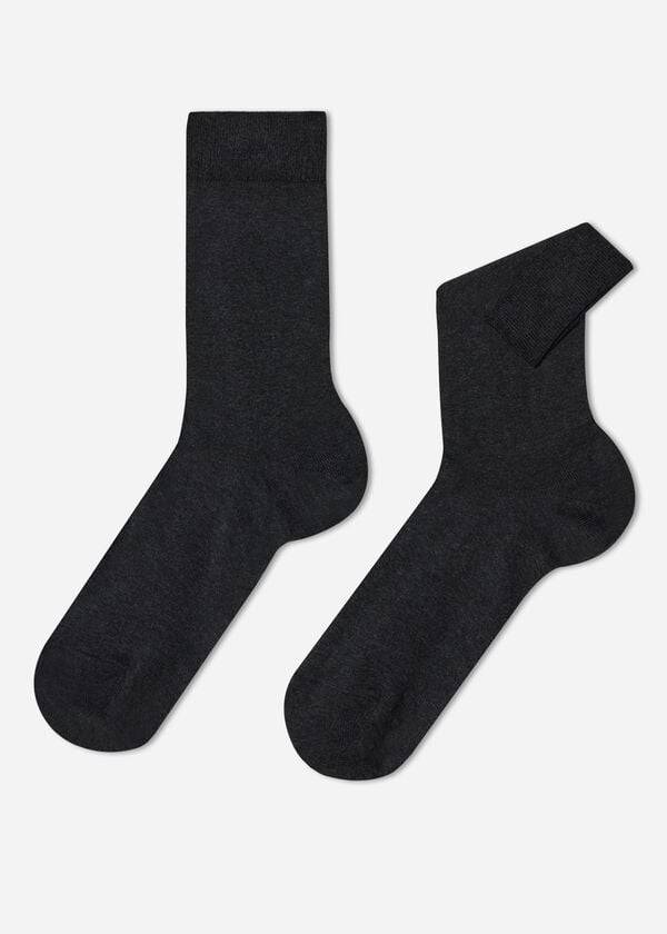 Calcetines Calzedonia Stretch Algodon Crew Hombre Gris | CL2816OR