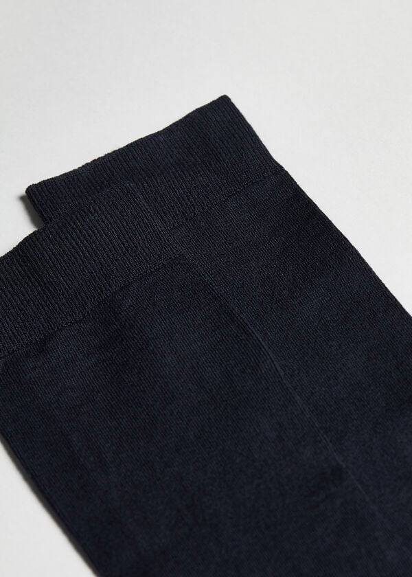 Calcetines Calzedonia Stretch Algodon Long Hombre Azules | CL2771PQ