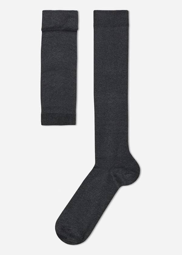 Calcetines Calzedonia Stretch Algodon Long Hombre Gris | CL2773IS