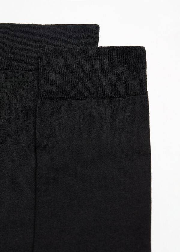 Calcetines Calzedonia Stretch Algodon Long Hombre Negras | CL2774UT