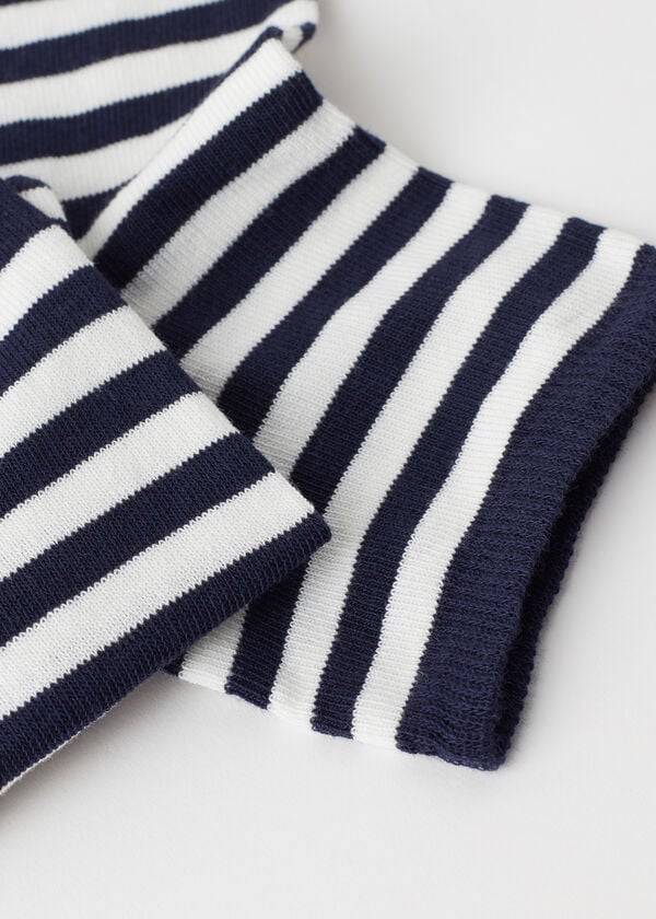 Calcetines Calzedonia Stripe Patterned Corta Mujer Azules | CL2546FM