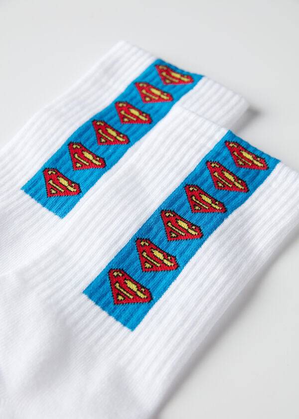 Calcetines Calzedonia Superman Crew Hombre Blancas Azules | CL2858SO