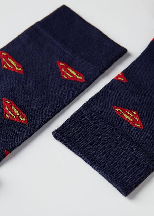 Calcetines Calzedonia Superman Crew Hombre Azules | CL2859AP