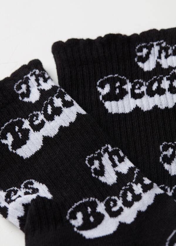 Calcetines Calzedonia The Beatles Glitter Band Corta Mujer Negras | CL2549AP