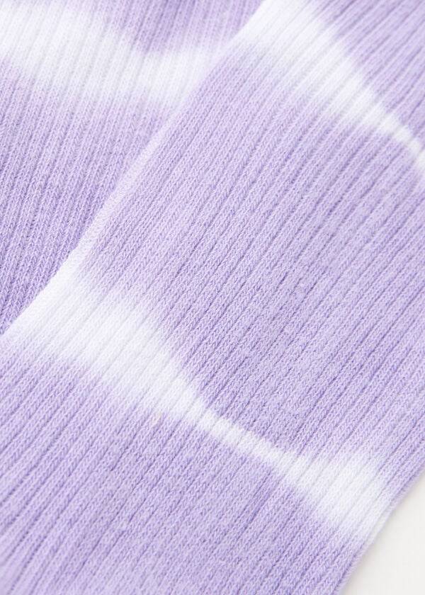 Calcetines Calzedonia Tie Dye Patterned Corta Mujer Moradas | CL2553UT