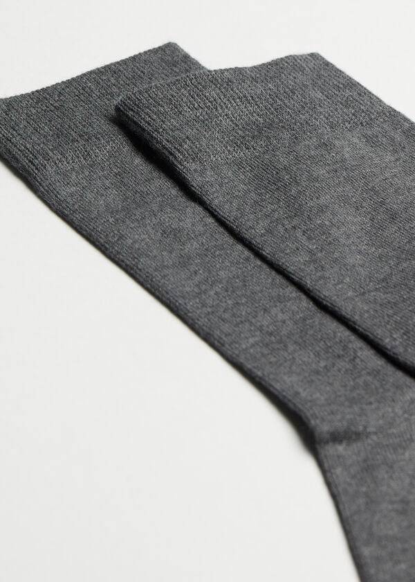 Calcetines Calzedonia Warm Algodon Crew Hombre Gris | CL2822EX