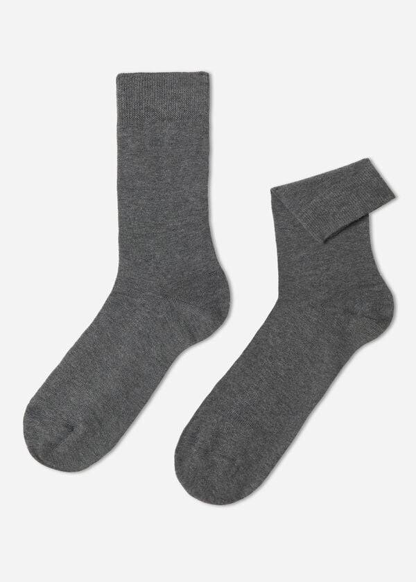 Calcetines Calzedonia Warm Algodon Crew Hombre Gris | CL2822EX