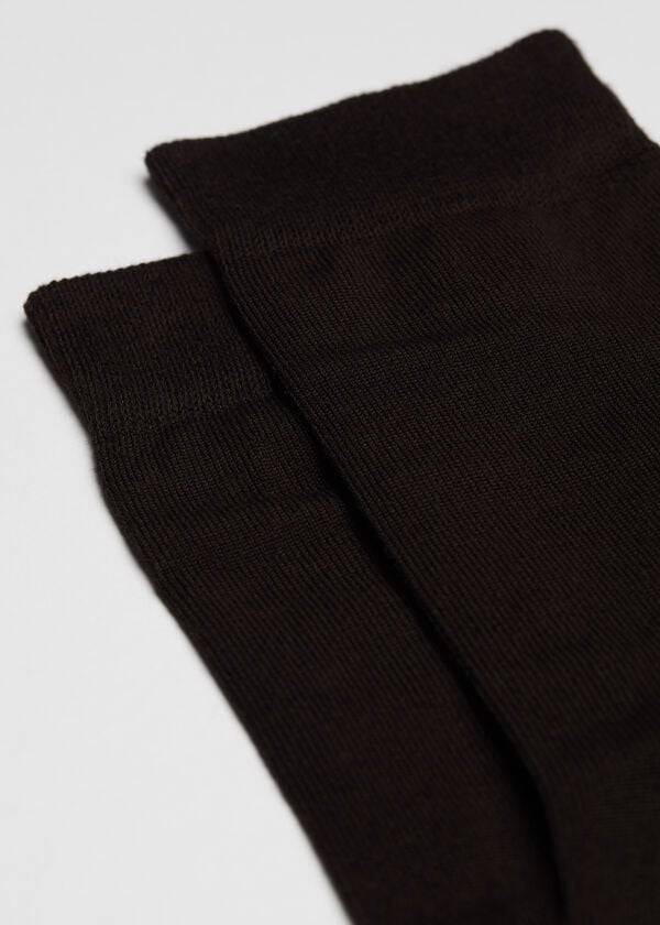 Calcetines Calzedonia Warm Algodon Crew Hombre Marrones | CL2823WY