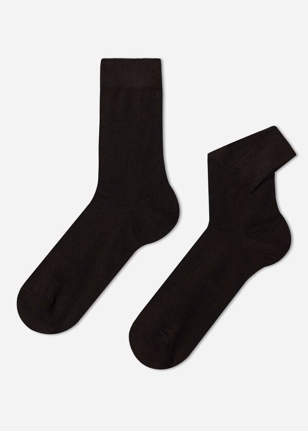 Calcetines Calzedonia Warm Algodon Crew Hombre Marrones | CL2823WY