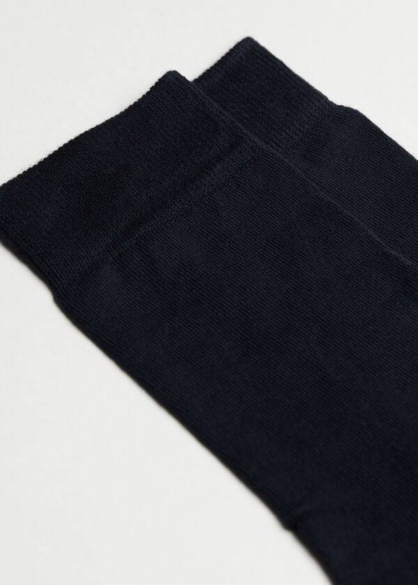 Calcetines Calzedonia Warm Algodon Crew Hombre Azules | CL2825MA