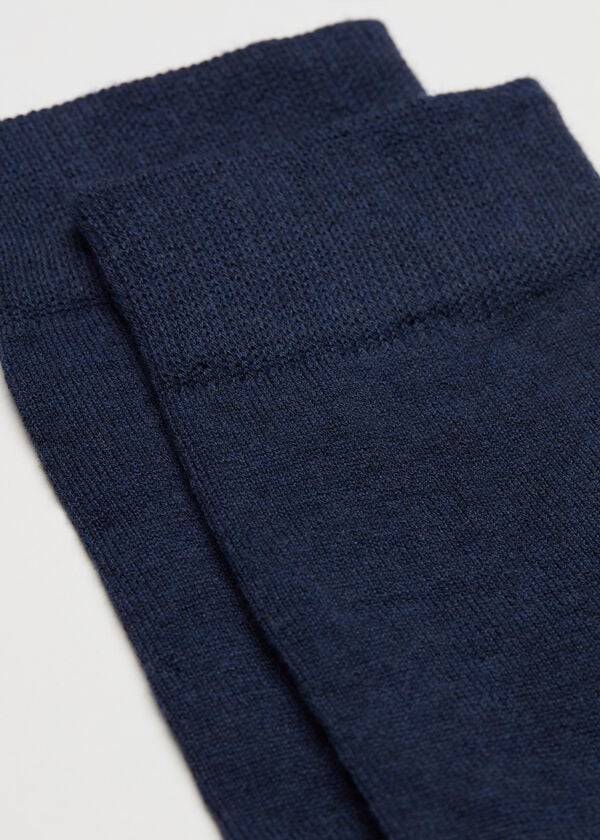 Calcetines Calzedonia Warm Algodon Crew Hombre Azul Marino | CL2840SO