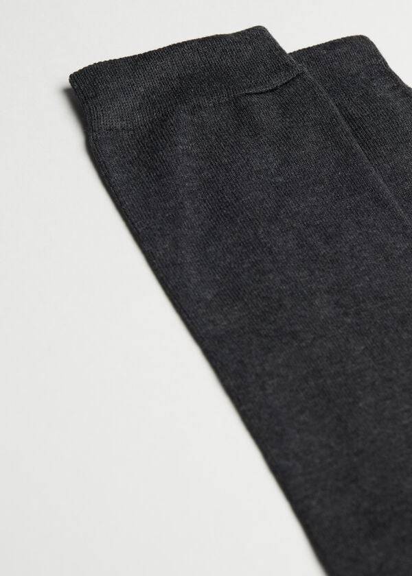 Calcetines Calzedonia Warm Algodon Long Hombre Gris Azules | CL2779WY