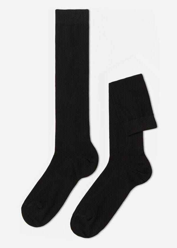 Calcetines Calzedonia Warm Algodon Long Hombre Negras | CL2780QZ