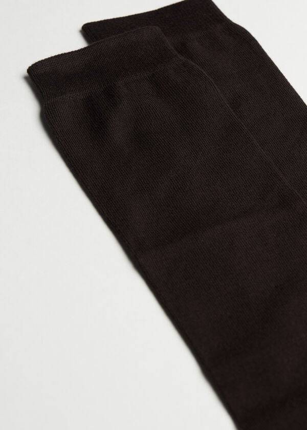 Calcetines Calzedonia Warm Algodon Long Hombre Marrones | CL2781MA